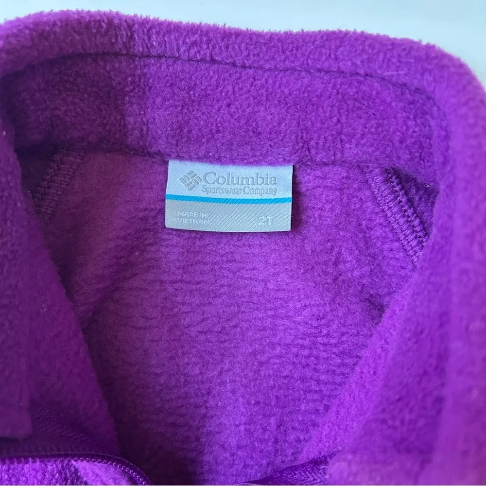 NWOT Columbia Toddler Girl Purple Sawyer Rapids Fleece Jacket, Size 2T - Picture 6 of 7